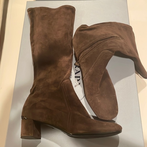 Brown Suede Prada Boots - Picture 1 of 4